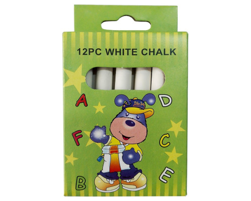 Мел белый круглый, 12шт (12/360)