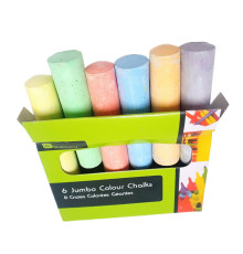 Мел цветной круглый, JUMBO 6шт (72)