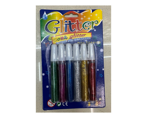 Clei cu gliter 6 cul pe blister (144)
