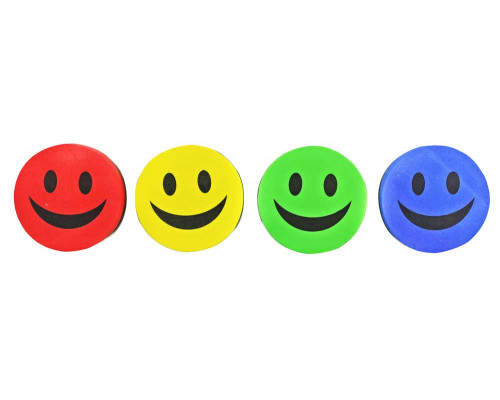 Burete pentru tabla, smile pe magnet D9.5cm (12/480)