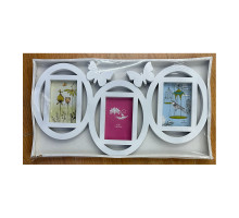 Фотоколлаж, белый, "Бабочки" 3 фото, M17 (24)