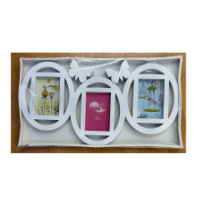 Фотоколлаж, белый, "Бабочки" 3 фото, M17 (24)