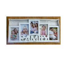 03269 Фотоколлаж, белый, "Family" 5 фото, M34 (24)