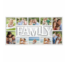 Фотоколлаж, белый, "Family" 10 фото, S5-7 (12)