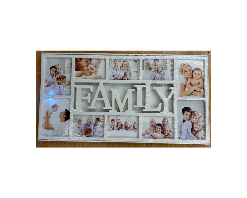 Фотоколлаж, белый, "Family" 10 фото, S5-7 (12) Фотоколлаж, белый, "Family" 10 фото, S5-7 (12)