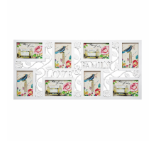 Фотоколлаж, белый, "Family si Love" 8 фото, S5-9 (24)