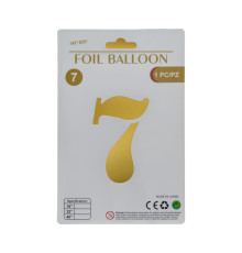 Balon folie, cifra "7" auriu, 80cm (25)