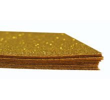 Foamiran cu sclipici, autoadeziv, 20 * 30cm, auriu 10foi CH-4 (120)