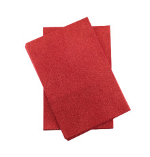 Spumă eva autoadezivă cu sclipic, 20 * 30cm, rosu 10foi CH-4