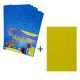Foamiran cu sclipici, autoadeziv, 20 * 30cm, albastru 10foi+1 cadou CH-4 (120)