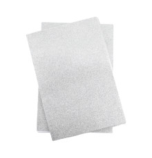 Фоамиран с глиттером, 20*30см, серебристый, 10л. CH-3 (120)