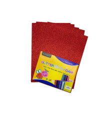 Foamiran cu sclipici, 20 * 30cm, rosu 10foi CH-3 (120)