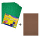 Foamiran cu sclipici, 20 * 30cm,verde10foi+1 cadou CH-3 (120)