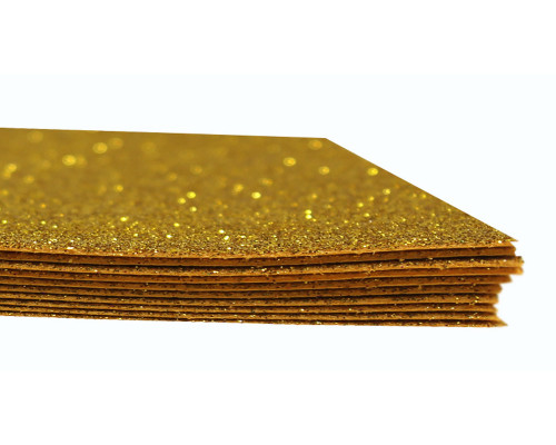 Фоамиран с глиттером, 20*30см, синий 10л.+1подарок CH-3 (120)