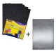 Foamiran cu sclipici, 20 * 30cm,negru 10foi CH-3 (120)