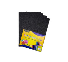 Foamiran cu sclipici, 20 * 30cm,negru 10foi CH-3 (120)