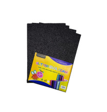 Foamiran cu sclipici, 20 * 30cm,negru 10foi CH-3 (120)