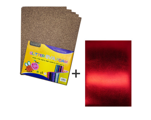 Foamiran cu sclipici, 20 * 30cm, maro 10 foi+1cadou CH-3 (120) Foamiran cu sclipici, 20 * 30cm, maro 10 foi+1cadou CH-3 (120)