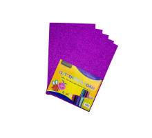 Фоамиран с глиттером, 20*30см, фиолетовый 10л. CH-3 (120)