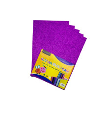 Foamiran cu sclipici, 20 * 30cm, mov 10 foi CH-3 (120)