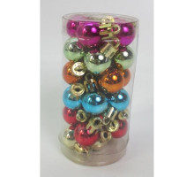 Set globuri de Crăciun, 2cm, 30buc, mix, Novogod'ko 974444