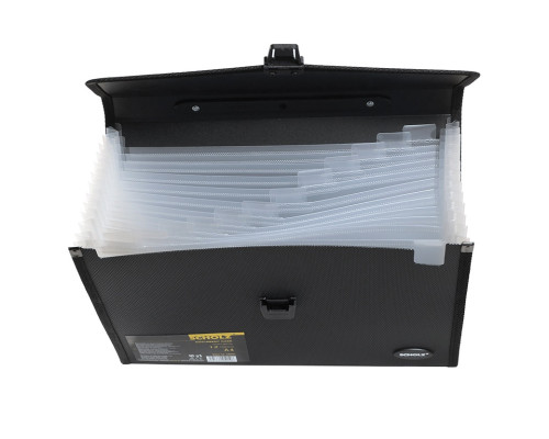 Servieta din plastic A4 13sectii negru, PP 1000мк, 10501 SCHOLZ