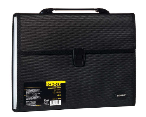 Servieta din plastic A4 13sectii negru, PP 1000мк, 10501 SCHOLZ