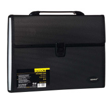 Портфель пластик А4 13 отдел. с регистр. черный, PP 1000мк, 10501 SCHOLZ