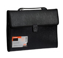 Servieta din plastic A4 3sectii negru, 850mk NORMA 5053 (10)