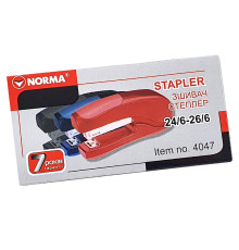 Степлер N24/6-26/6 25л, 55ммб 4047-Norma,черн. вертикальный