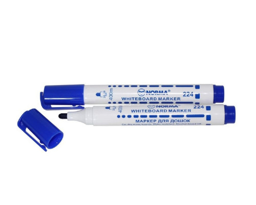 Marker pt tabla, 3,5mm, varf rotund, albastru, 224-06N, NORMA (12/720) Marker pt tabla, 3,5mm, varf rotund, albastru, 224-06N, NORMA (12/720)