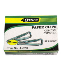 Agrafe triunghiulare, 25mm, 100buc, 4-320, 4OFFICE (10/500)