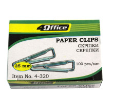 Agrafe triunghiulare, 25mm, 100buc, 4-320, 4OFFICE (10/500)