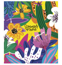 Caiet 80 file linie Genius, "Summer is here" 080-3225L (5/50)
