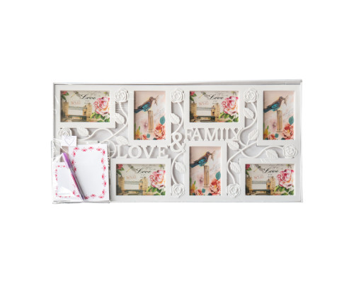 Set cadou: colaj foto"Family si Love" 8foto +marker bicolor +felicitare