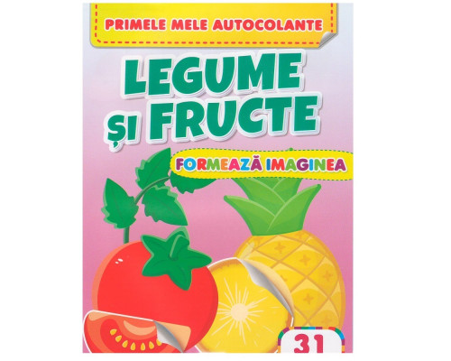 Formeaza imaginea. Legume si fructe. 31 autocolante N*7368 Formeaza imaginea. Legume si fructe. 31 autocolante N*7368