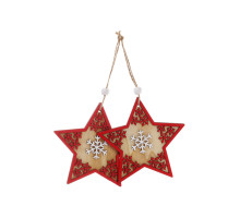 Set (2 bucăți) de decoratiuni de Craciun Stea 11cm 781-291