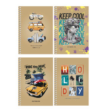 Carnet A6 80 file, fară liniatură, pe spira CRAFT, Student A6-SC-080-6119 (4/144)