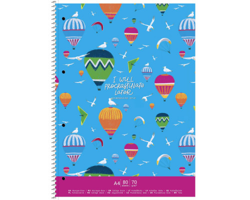 Caiet A4 80 file, matematica, pe spira cu microperforare, Student A4-080-6709K (4/48)