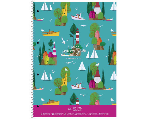 Caiet A4 80 file, matematica, pe spira cu microperforare, Student A4-080-6709K (4/48)