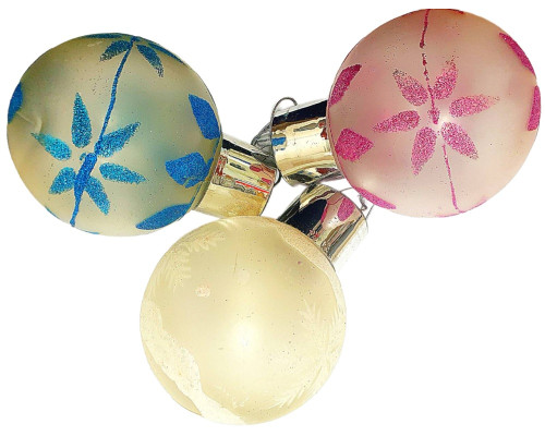 Glob de Crăciun, 8cm, cu desen, C106x6107