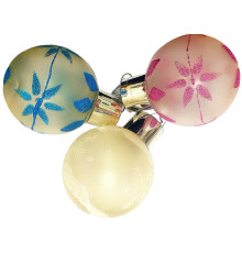 Glob de Crăciun, 8cm, cu desen, C106x6107