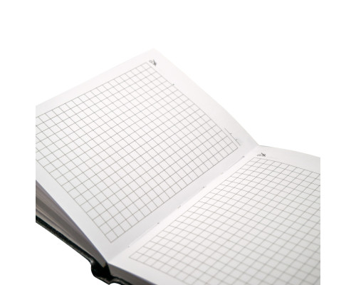 Carnet A6 10x14mm, 160foi matem., eco piele, negru Carnet A6 10x14mm, 160foi matem., eco piele, negru
