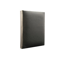 Carnet A6 10x14mm, 160foi matem., eco piele, negru