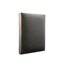 Carnet A6 10x14mm, 160foi matem., eco piele, negru