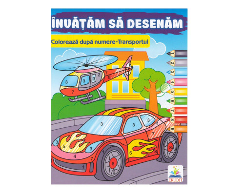 Coloreaza dupa numere "Transportul" N*7764