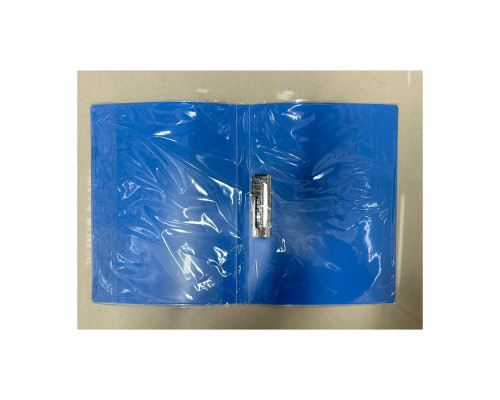 61331 Папка A4 с зажимом и внутренным карманом, синяя 7201 (28/168)