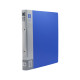 Папка пластиковая A4 на 2 кольца, 3cм, синяя, черная 2502 (120)