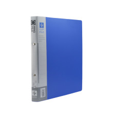 Mapa plastic A4 cu 2 inele, 3cm, albastru, negru 2502 (120)