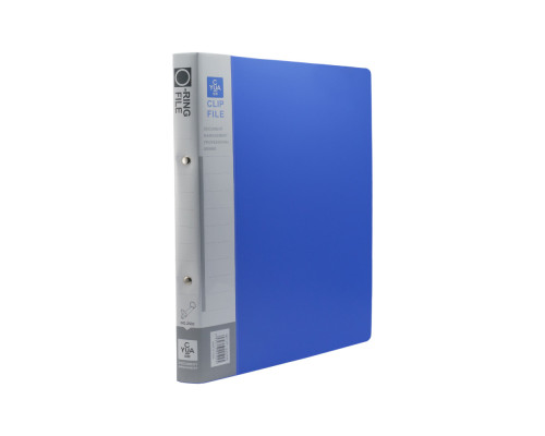 Mapa plastic A4 cu 2 inele, 3cm, albastru, negru 2502 (120)